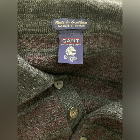 GANT %100 Wool Sweater Collared Sz. Medium - Picture 6 of 7